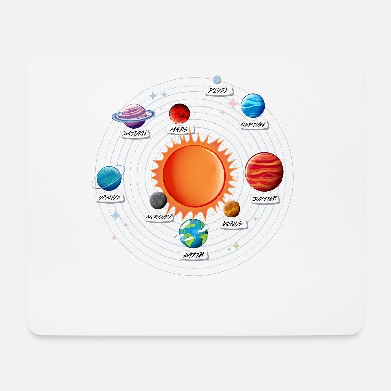 Solar System Planets Astronomy Gift - Mouse Pad (horizontal) - white