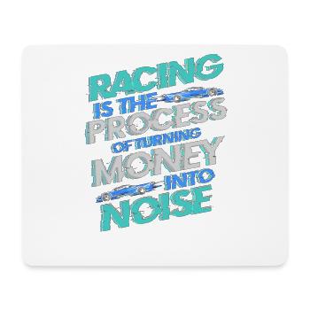 Laufendes Geld zur Lärm-Auto-lustigen Spur drehen - Mousepad (Querformat) - Weiß - Vorne