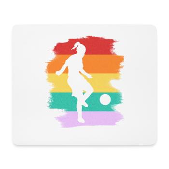 Women's Football Vintage retro - Mouse Pad (horizontal) - white - Front