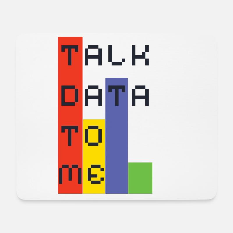 Daten - Mousepad (Querformat) - Weiß