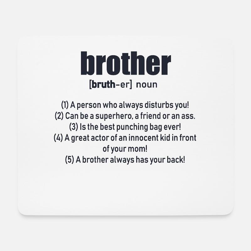 Bruder - Mousepad (Querformat) - Weiß