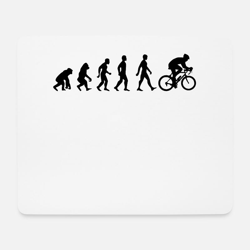 Radfahrer - Mousepad (Querformat) - Weiß