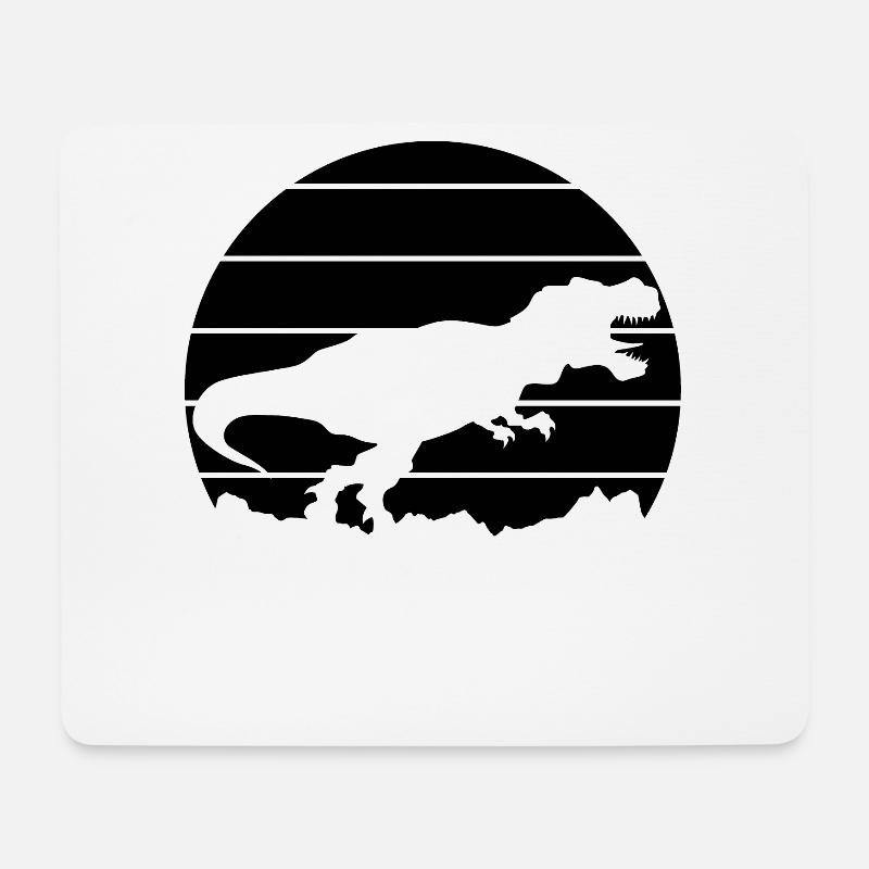 T-Rex - Mousepad (Querformat) - Weiß
