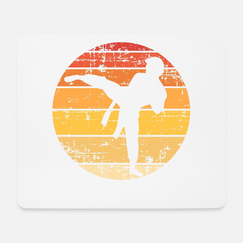 Kicken Kampfsport - Mousepad (Querformat) - Weiß