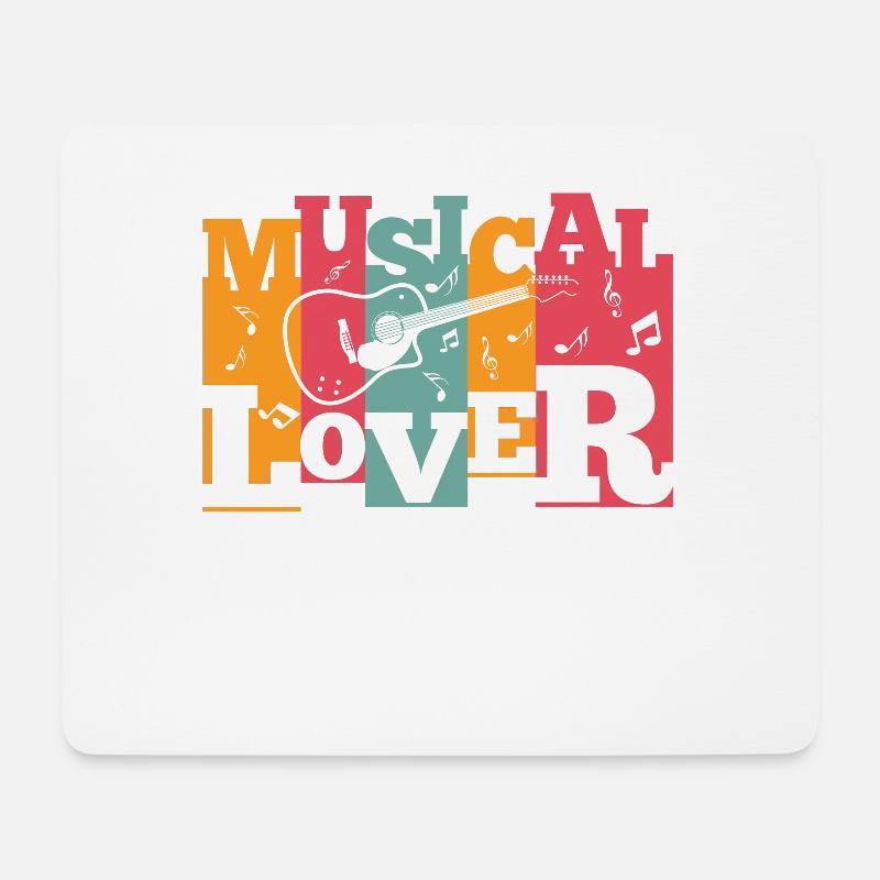 Musical Lover - Mousepad (Querformat) - Weiß