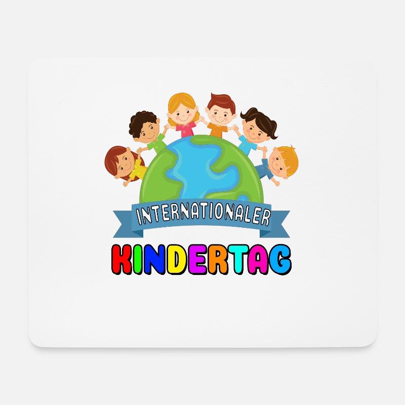 International Kindertag Kinder Kind Welt Frieden - Mousepad (Querformat) - Weiß