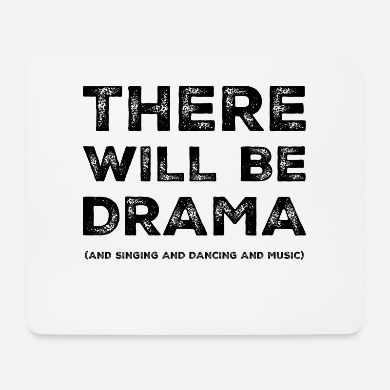 Drama Theater Lustig - Mousepad (Querformat) - Weiß