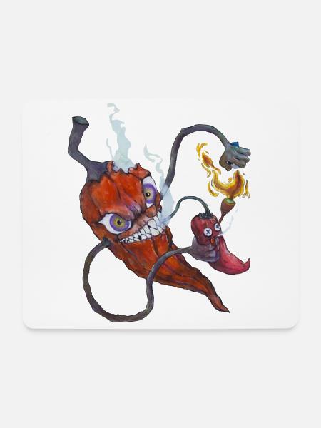 Evil Pimento - Mousepad (Querformat) - Weiß