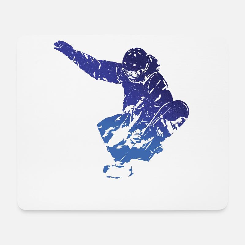 snowboarders - Mouse Pad (horizontal) - white
