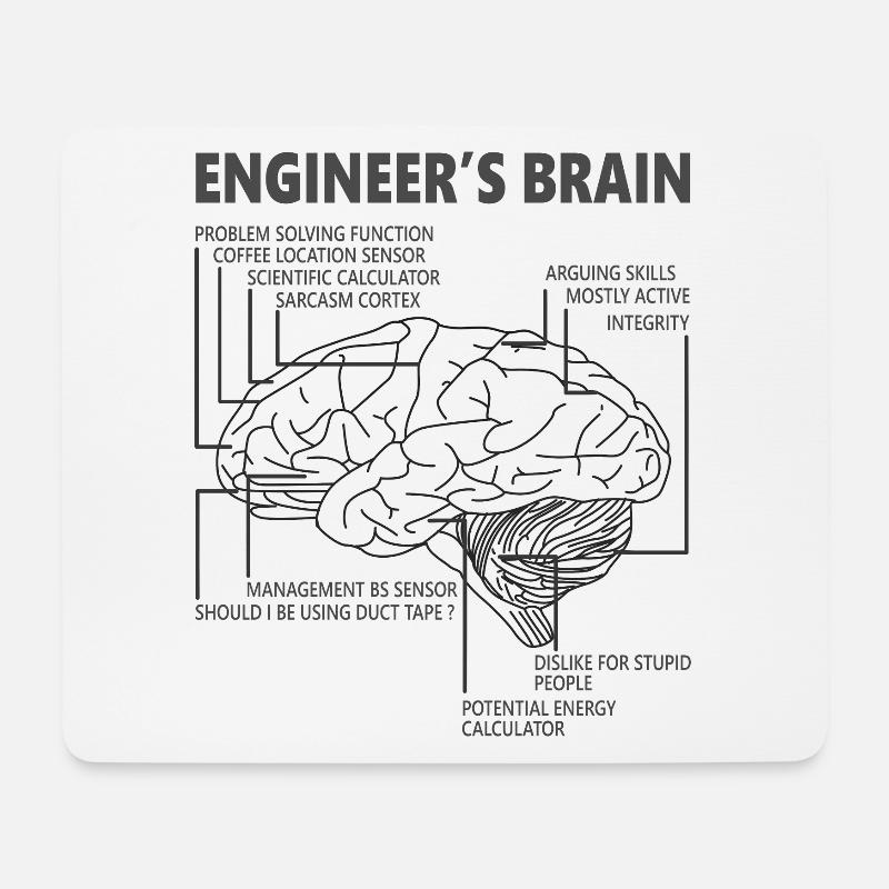 Ingenieur Lustig - Mousepad (Querformat) - Weiß
