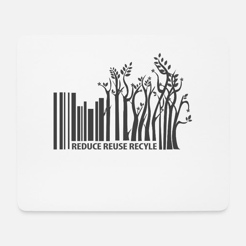 Nachhaltigkeit Barcode - Mousepad (Querformat) - Weiß