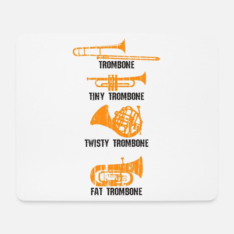 Trombone musician - Mouse Pad (horizontal) - white