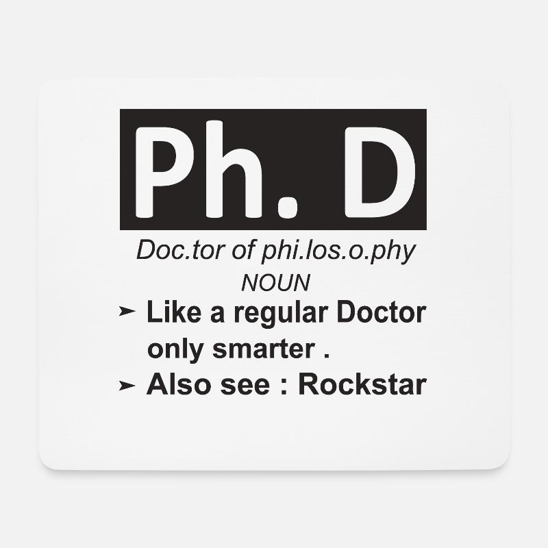 PhD Philosophy Funny - Mouse Pad (horizontal) - white