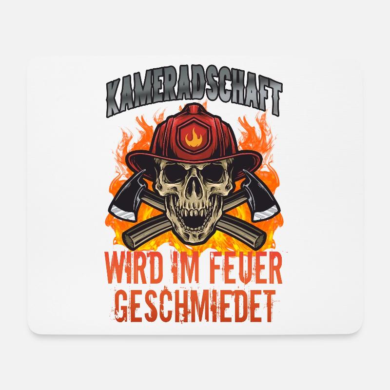 Feuerwehr Kameradschaft Feuerwehrmann - Mousepad (Querformat) - Weiß