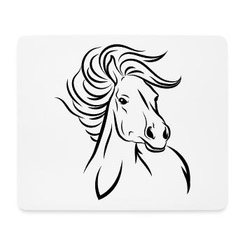 Horse horse - Mouse Pad (horizontal) - white - Front