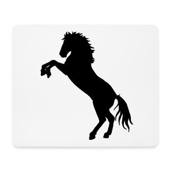 Horse horse pony wild horse rider stallion - Mouse Pad (horizontal) - white - Front