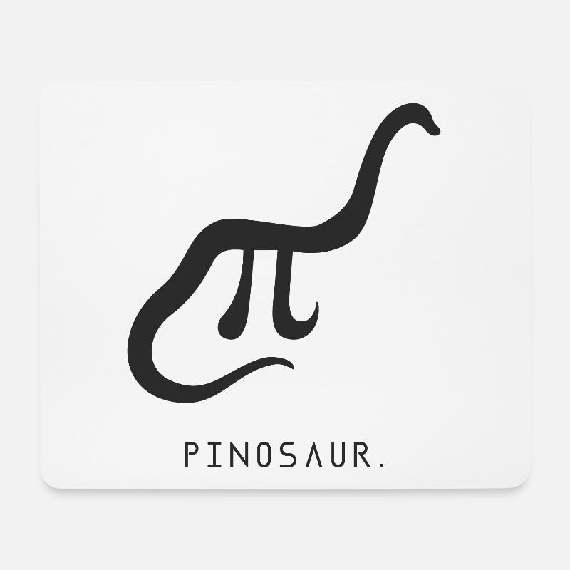 Pi Dinosaurier Mathe - Mousepad (Querformat) - Weiß