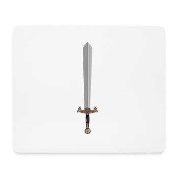 Vintage knight sword sword - Mouse Pad (horizontal) - white - Front