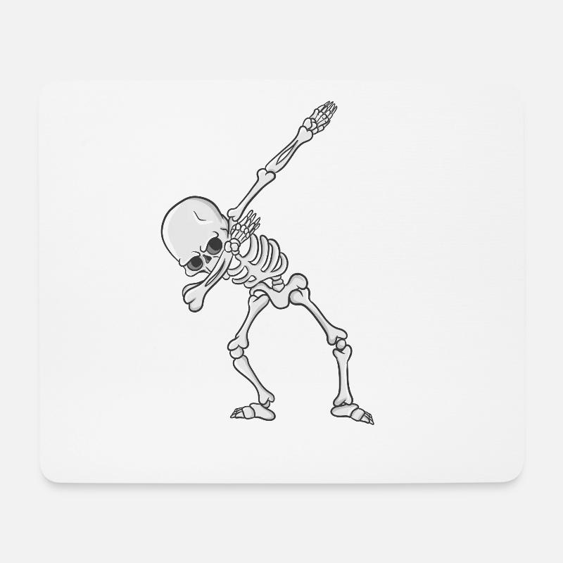 Skelett Dabbing Tanz - Mousepad (Querformat) - Weiß