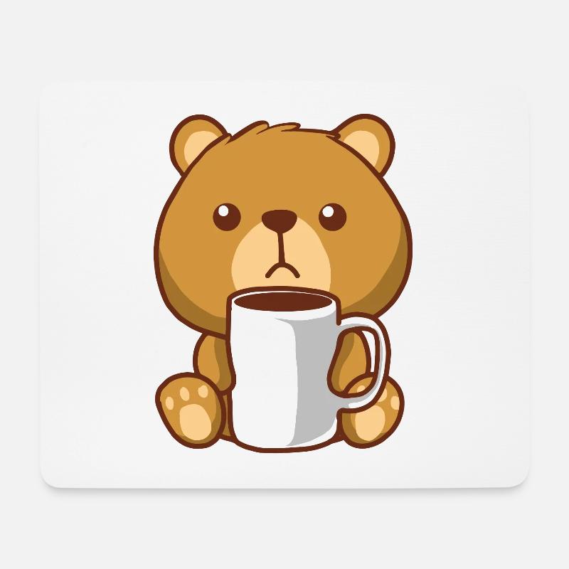 Braunbär Bär Kaffee Bärchen - Mousepad (Querformat) - Weiß