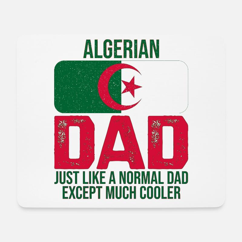 Algerian father Algeria flag father's day - Mouse Pad (horizontal) - white
