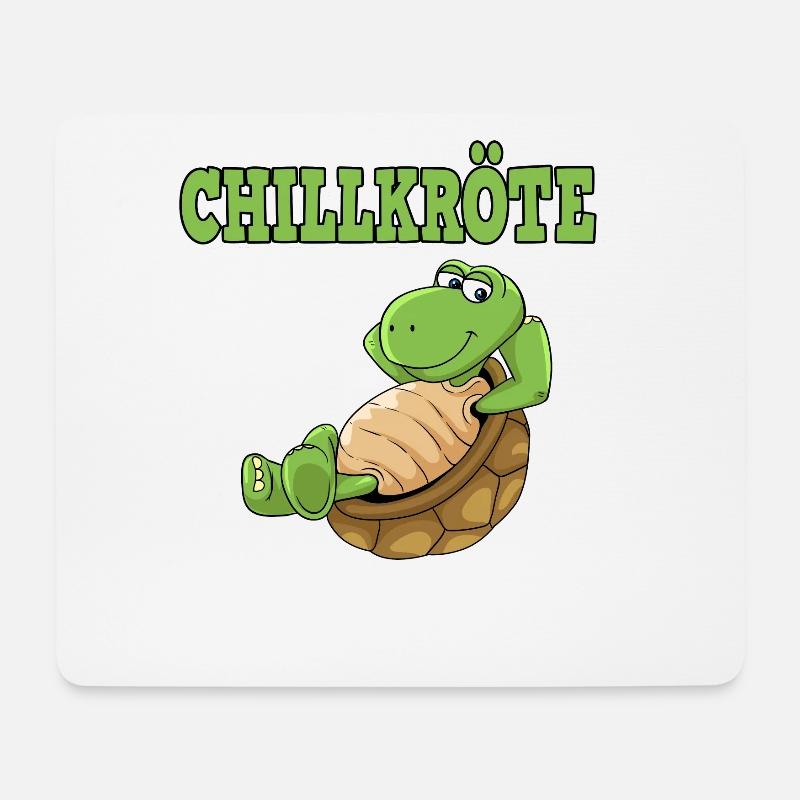 Lustiges Chillkröte Schildkröte Urlaub Chillen - Mousepad (Querformat) - Weiß