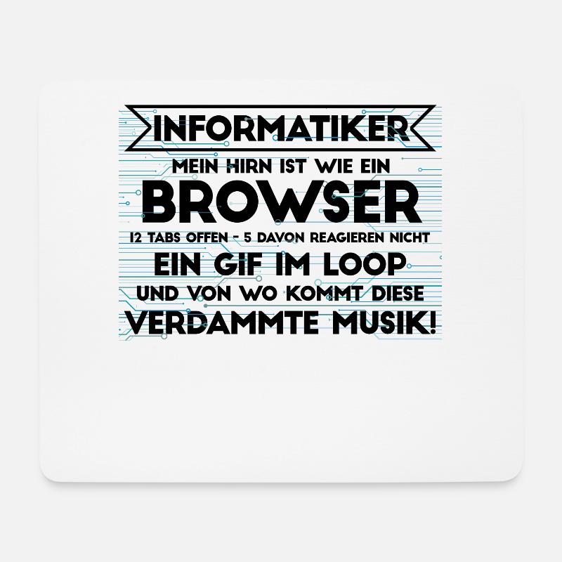 Informatiker Informatik Programmierer Nerd Geek - Mousepad (Querformat) - Weiß