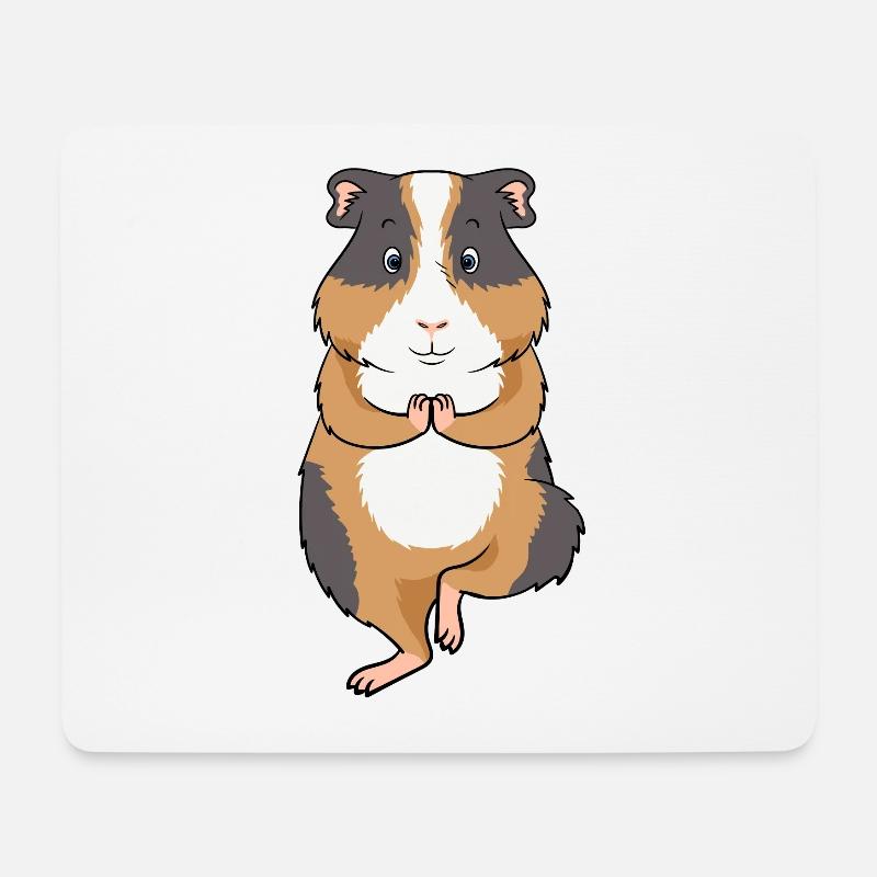 Meerschweinchen Yoga Meditation - Mousepad (Querformat) - Weiß
