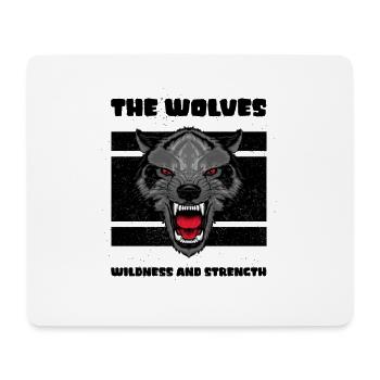 Angry wolf Wolves Animals Quotes Wolf Sayings - Mouse Pad (horizontal) - white - Front