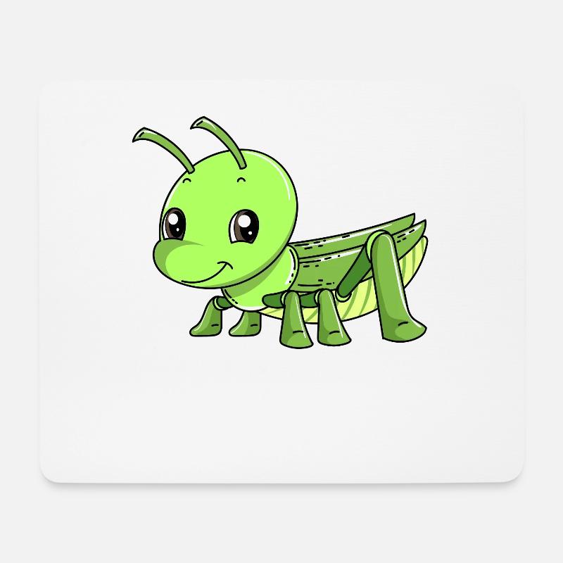 Cute grasshopper design for a grasshopper - Mouse Pad (horizontal) - white