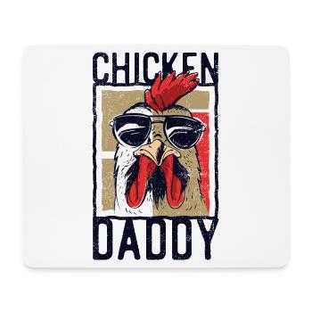 Conception drôle de papa de poulet pour le coq dans le panier - Tapis de souris (format paysage) - blanc - Devant