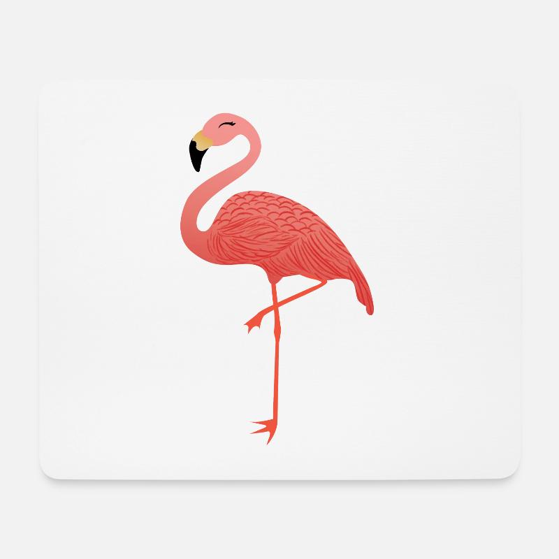 Flamingo Sommer rosa Vogel Geschenk für Frauen - Mousepad (Querformat) - Weiß