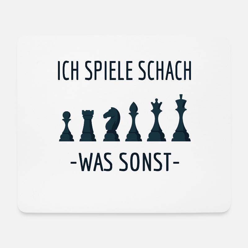 Schach - Mousepad (Querformat) - Weiß