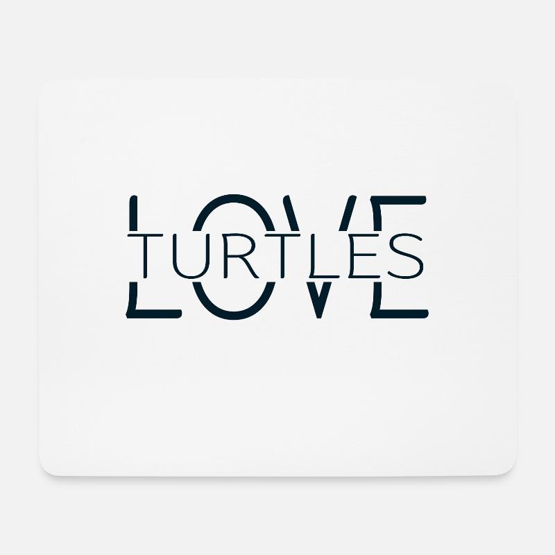 turtles - Mousepad (Querformat) - Weiß