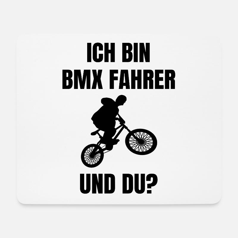 BMX - Mousepad (Querformat) - Weiß