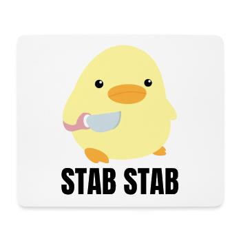 Rod duck with knife meme chick goose gift idea - Mouse Pad (horizontal) - white - Front