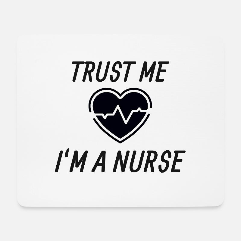 Krankenschwester - Mousepad (Querformat) - Weiß