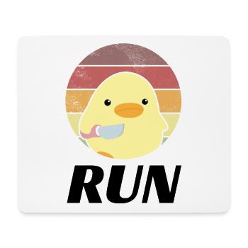 Run duck with knife meme funny saying - Mouse Pad (horizontal) - white - Front