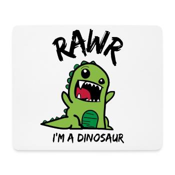 Rawr je suis un dinosaure mignon dinosaure pour les enfants - Tapis de souris (format paysage) - blanc - Devant