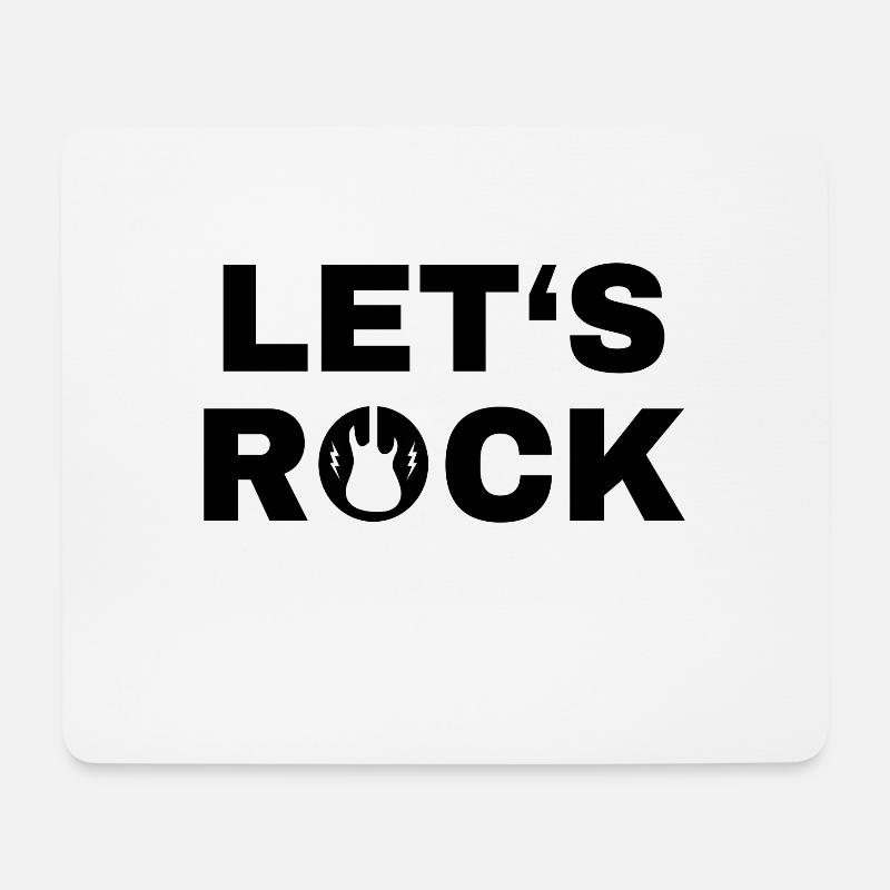 Rock music - Mousepad (Querformat) - Weiß