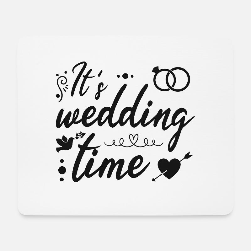 Hochzeit heiraten - Mousepad (Querformat) - Weiß