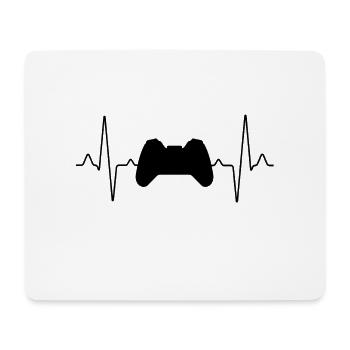 gaming heartbeat - Mouse Pad (horizontal) - white - Front