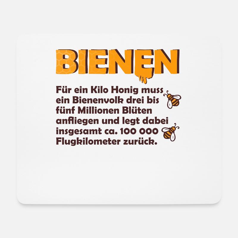 Bienen Honig Imkerei Glück Biene Flüssiges Gold - Mousepad (Querformat) - Weiß