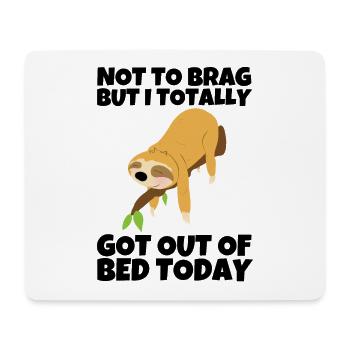Sloth Sloth sloth saying lazy sleeping animal - Mouse Pad (horizontal) - white - Front