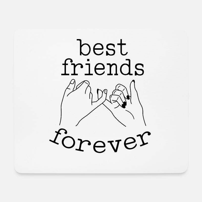 best friends - Mousepad (Querformat) - Weiß