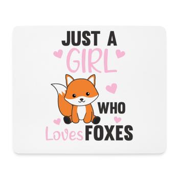 Only a girl the fox loves fox - Mouse Pad (horizontal) - white - Front