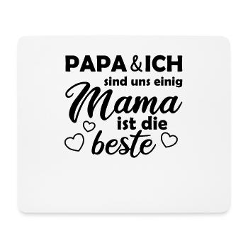 Muttertag Mama ist die Beste Mutter - Mousepad (Querformat) - Weiß - Vorne