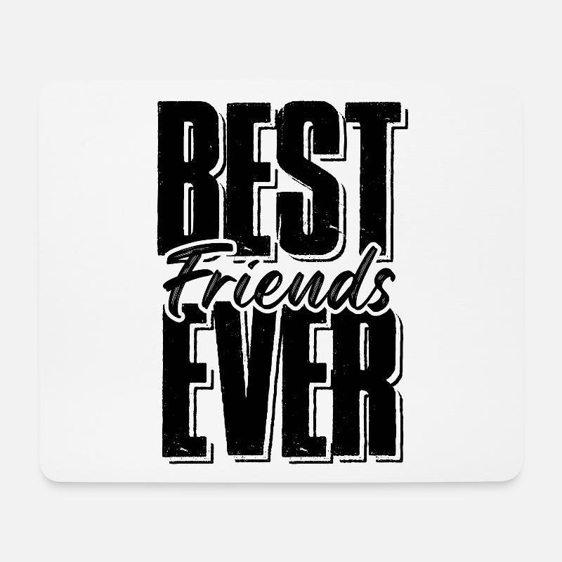 beste freunde - Mousepad (Querformat) - Weiß