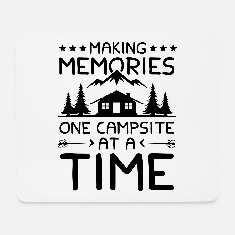 camping camp - Mousepad (Querformat) - Weiß
