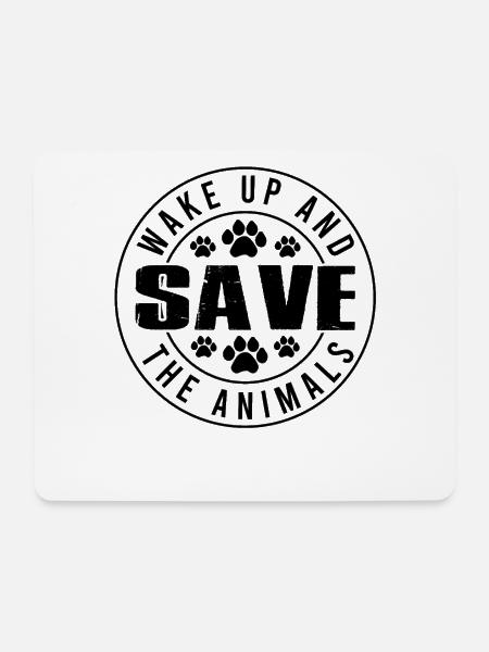 Schütze Tiere Tierschutz - Mousepad (Querformat) - Weiß
